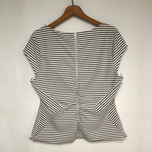 NWT WHBM Stripe Jacquard Bodice Top Sz 8 - Picture 7 of 12